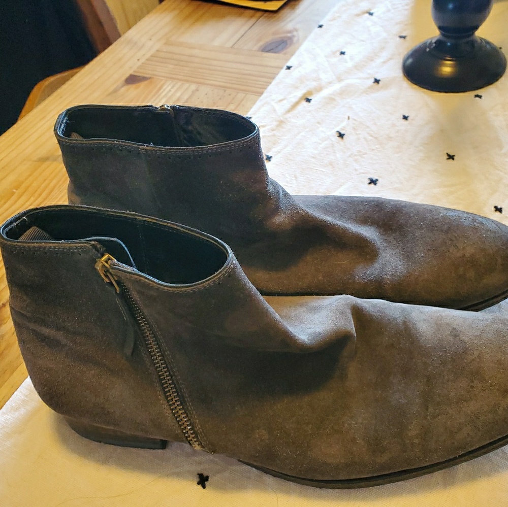 N.D.C. NDC Boots Grey Suede Made by Hand